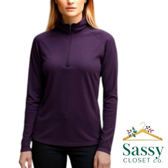 NIKE Half-Zip – Purple Performance Sweatshirt, Sz XL, Excellent - Picture 1 of 6
